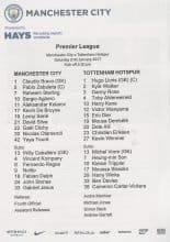Manchester City v Tottenham Hotspur 21-Jan-2017