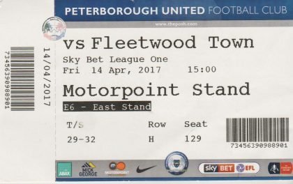 Peterborough United v Fleetwood Town 14-Apr-2017