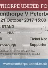 Scunthorpe United v Peterborough United  21-Oct-2017