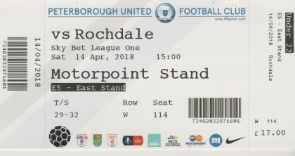 Peterborough United v Rochdale  14-Apr-2018