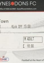 Milton Keynes Dons v Yeovil Town 15-Sep-2012