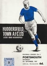 Huddersfield Town v Portsmouth 09-Sep-1967