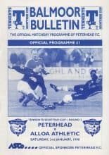 Peterhead v Alloa Athletic 03-Jan-1998