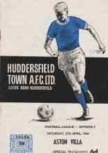 Huddersfield Town v Aston Villa 27-Apr-1968
