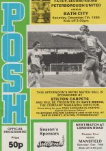 Peterborough United v Bath City 07-Dec-1985