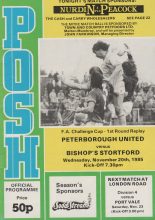 Peterborough United v Bishop's Stortford  20-Nov-1985