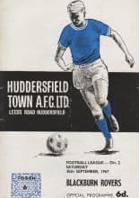 Huddersfield Town v Blackburn Rovers 30-Sep-1967
