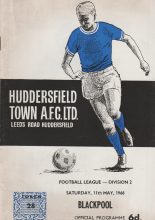 Huddersfield Town v Blackpool 11-May-1968