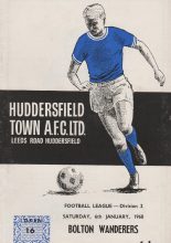 Huddersfield Town v Bolton Wanderers 06-Jan-1968