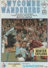 Wycombe Wanderers v Boston United 30-Mar-1993