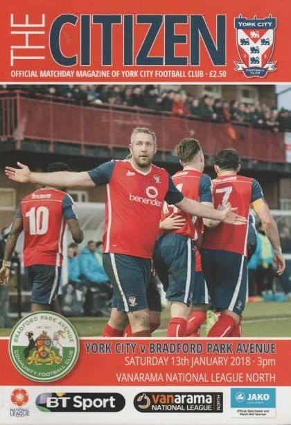 York City v Bradford Park Avenue 13-Jan-2018