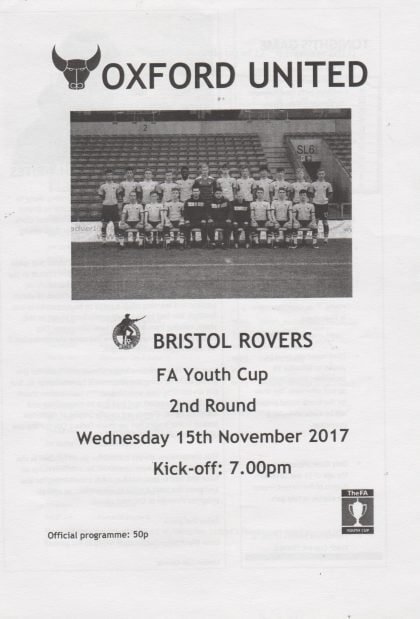 Oxford United Youth v Bristol Rovers Youth  15-Nov-2017