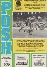 Peterborough United v Cambridge United 22-Mar-1986
