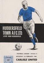 Huddersfield Town v Carlisle United 03-Feb-1968