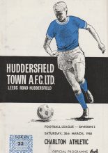 Huddersfield Town v Charlton Athletic 30-Mar-1968