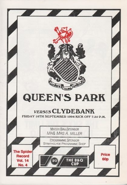 Queens Park v Clydebank 16-Sep-1994