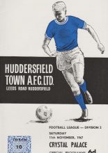 Huddersfield Town v Crystal Palace  11-Nov-1967
