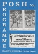 Peterborough United v Crewe Alexandra 20-Sep-1986