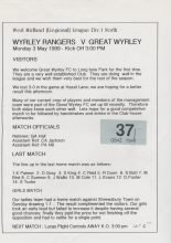 Wyrley Rangers v Great Wyrley 03-May-1999