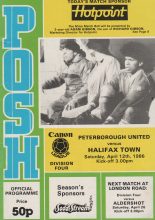 Peterborough United v Halifax Town 12-Apr-1986