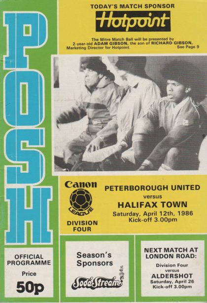 Peterborough United v Halifax Town 12-Apr-1986