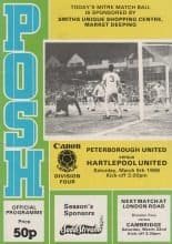 Peterborough United v Hartlepool United  05-Mar-1986