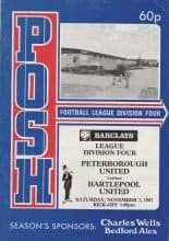 Peterborough United v Hartlepool United  07-Nov-1987