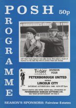 Peterborough United v Lincoln City  25-Oct-1986