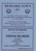Bedford Town v Rushden & Diamonds 12-Jul-2003