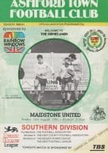 Ashford Town v Maidstone United 13-Aug-1990