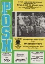 Peterborough United v Mansfield Town  14-Dec-1985