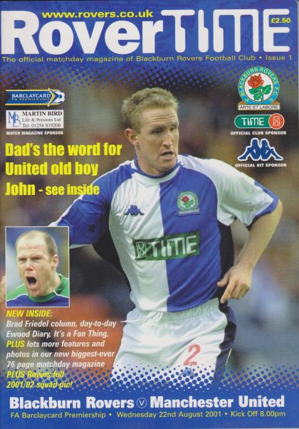 Blackburn Rovers v Manchester United 22-Aug-2001