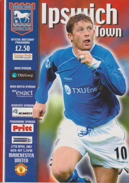 Ipswich Town V Manchester United  27-Apr-2002