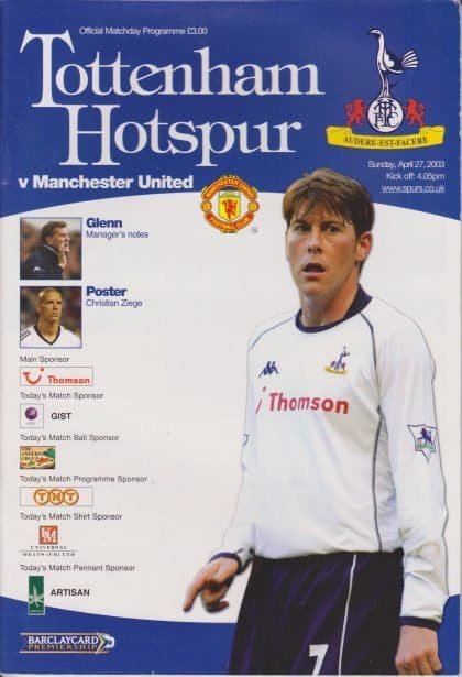 Tottenham Hotspur v Manchester United 27-Apr-2003