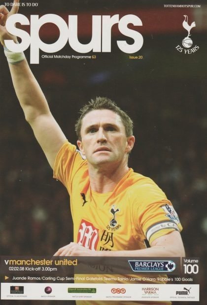 Tottenham Hotspur v Manchester United 02-Feb-2008