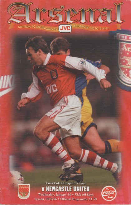Arsenal v Newcastle United 10-Jan-1996