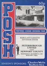 Peterborough United v Newport County 21-Oct-1987
