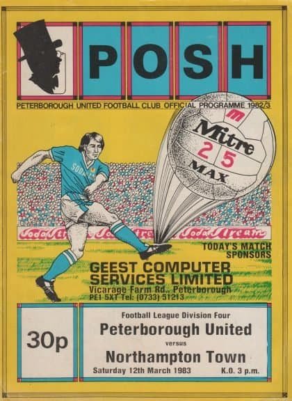 Peterborough United v Northampton Town 13-Mar-1983