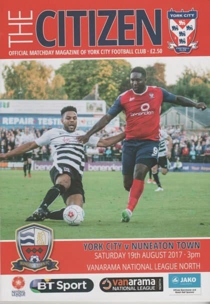 York City v Nuneaton Town 19-Aug-2017