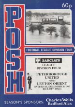 Peterborough United v Leyton Orient  26-Dec-1987