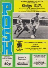 Peterborough United v Leyton Orient  28-Dec-1985
