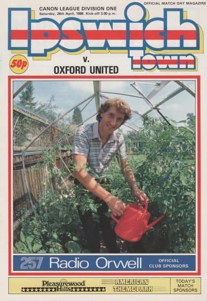Ipswich Town v Oxford United 26-Apr-1986