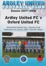 Ardley United v Oxford United 24-Jan-2018