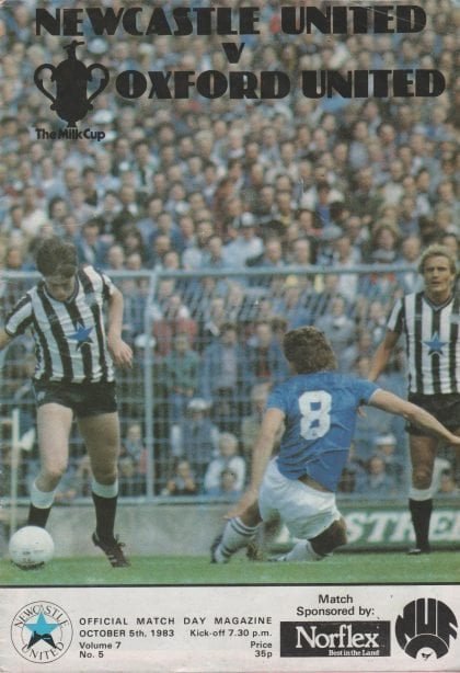 Newcastle United v Oxford United  05-Oct-1983