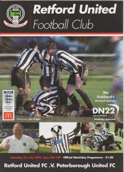 Retford Town v Peterborough United 05-Jul-2003