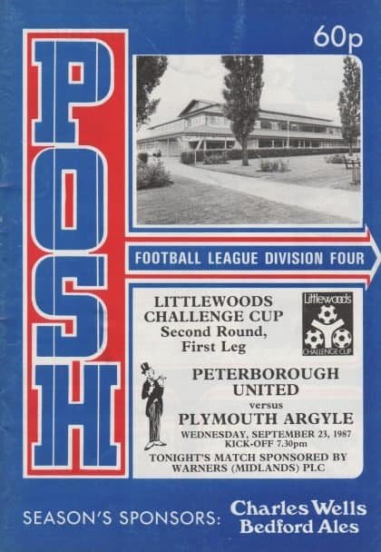 Peterborough United v Plymouth Argyle  23-Sep-1987