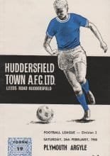 Huddersfield Town v Plymouth Argyle  24-Feb-1968