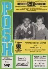 Peterborough United v Port Vale  23-Nov-1985
