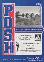 Peterborough United v Reading 28-Oct-1987
