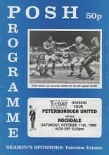 Peterborough United v Rochdale  11-Oct-1986